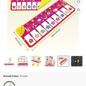 Interactive Pink Musical Dance Mat for Kids